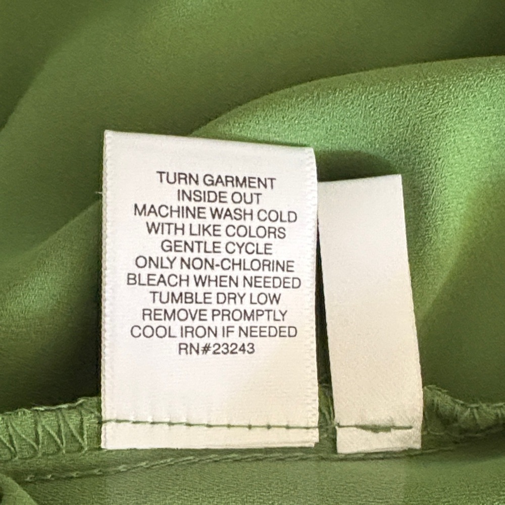 Soho Vibrant Green Blouse with V-Neck - Picture 9 of 9